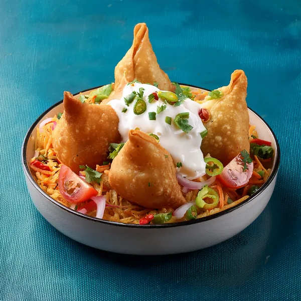 Delicious samosa chaat